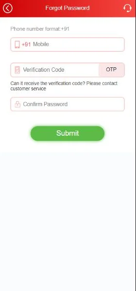 Forgot password step 2